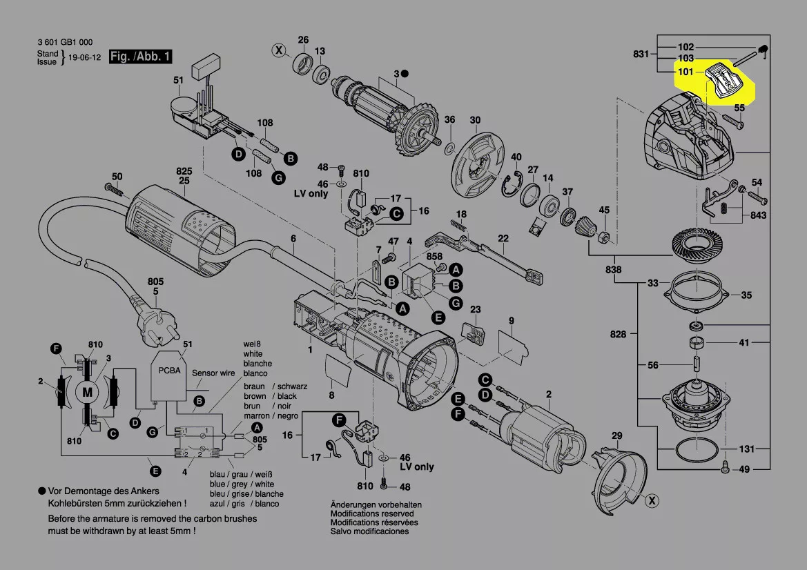 Levier XLock réf. 1 600 A01 2V1 Bosch